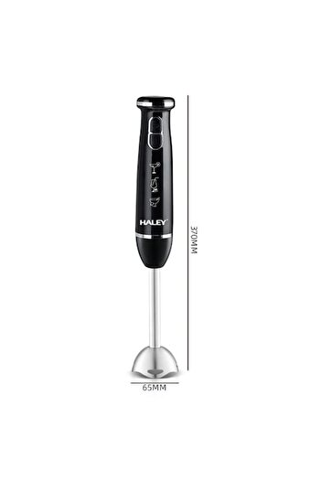 HALEY Blender vertical, 1200W, 2 viteze, 37 cm, capac anti stropire, motor silentios, inox, alb