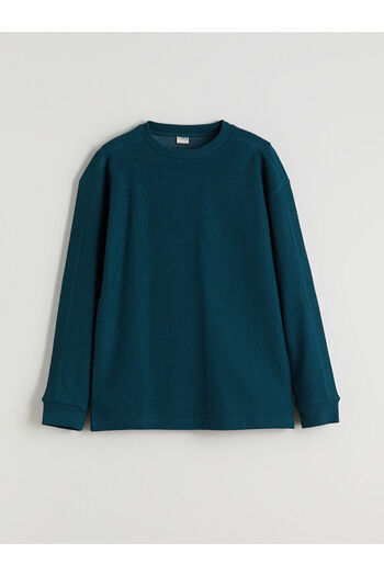 LC Waikiki Crew Neck Textured Boy's T-Shirt
