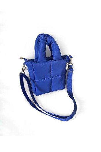 Nuggita Mini Puffer Dark Blue - Piccolo Quadrato - Waterproof Puff Fabric
