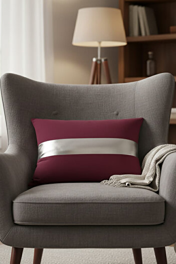 Nisahometeks Silver Detail Throw Pillow Cover Stain Resistant Erasable