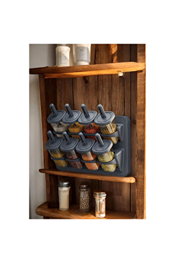 TTT 8-Piece Spice Rack Set with Stands and Spoons