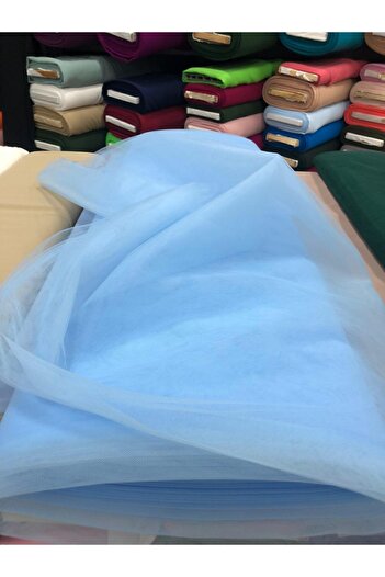 Hobigram Baby Blue Dream Tulle 100X300 cm | Engagement, Henna, Wedding, Bundle, Door and Party Decoration Fabric