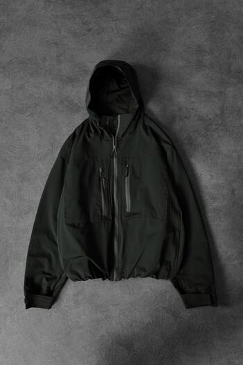 Slatra Men's Khaki Filled Parachute Fabric Lined Coat