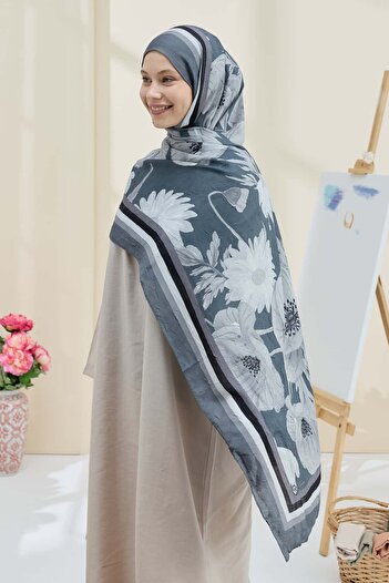 Modakaşmir Margarite Pattern Bamboo Shawl