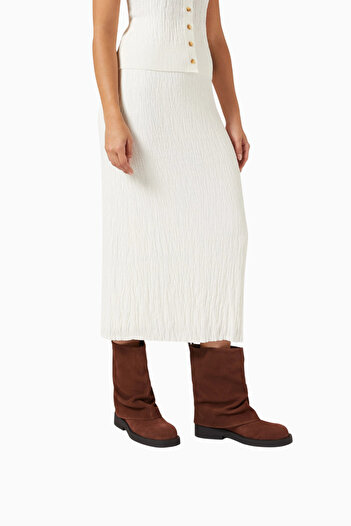 Schutz Keira Cloak Koyu Kahverengi Suede, Gaiter Detaylı Modern Ankle Bot