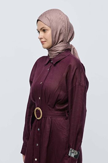 Modakaşmir Silky Jacquard Series Mk Line Pattern Shawl