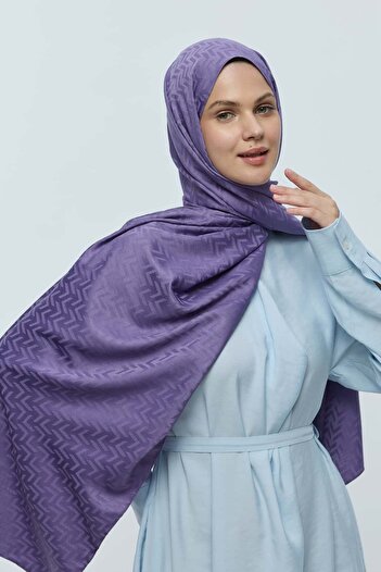 Modakaşmir Silky Jacquard Series Maze Pattern Shawl