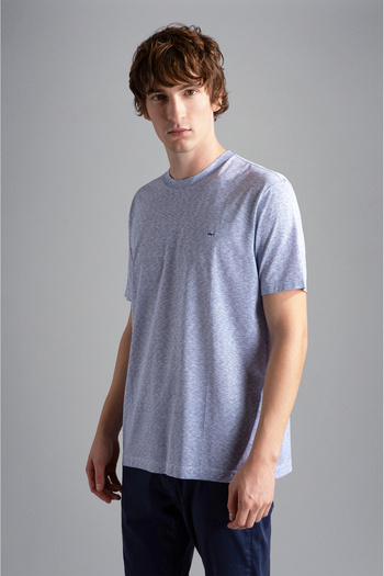 PAUL&SHARK MEN'S KNITTED T-SHIRT C.WCOTTON