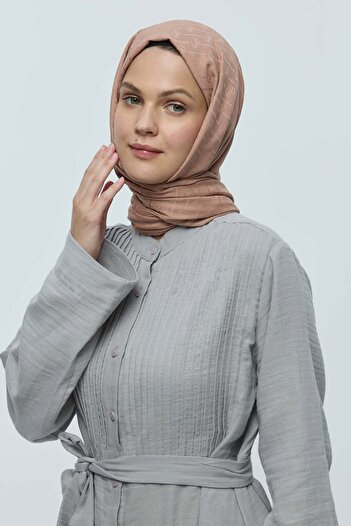 Modakaşmir Silky Jacquard Series Mk Line Pattern Shawl