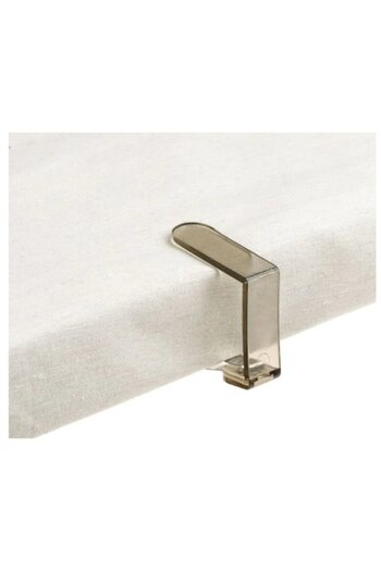 Aneliz Plastic Clips in Brown Transparent with Metal Base for Tablecloth Fastening - 4 pcs