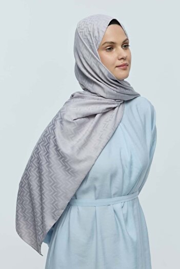 Modakaşmir Silky Jacquard Series Maze Pattern Shawl
