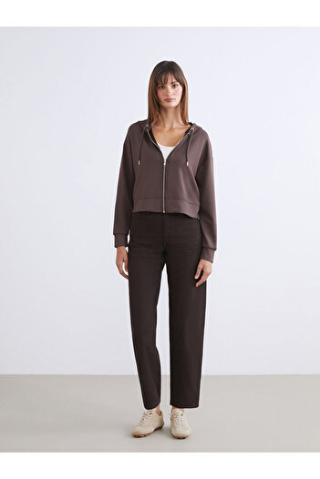 LC Waikiki Sparkling Selections from Shining Store |   Hooded Women's Zippered Sweatshirt
