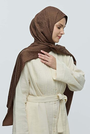 Modakaşmir Silky Jacquard Series Maze Pattern Shawl