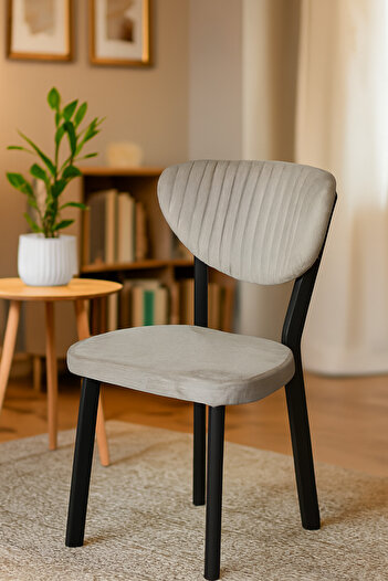 Desire Mar Chair, Cafe, Restaurant, Kitchen, Living Room, Metal, Babyface Textile, Gray