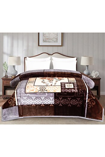 SNOOZYL Soft touch checkered winter blanket for two people, 6 kg, size 200*230 cm