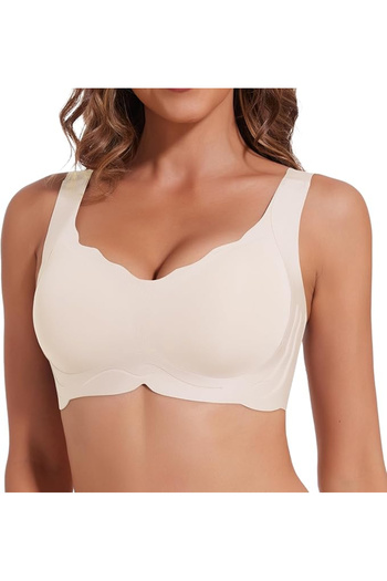 OEM Elastic body compression bra, non-wired, cream 2XL