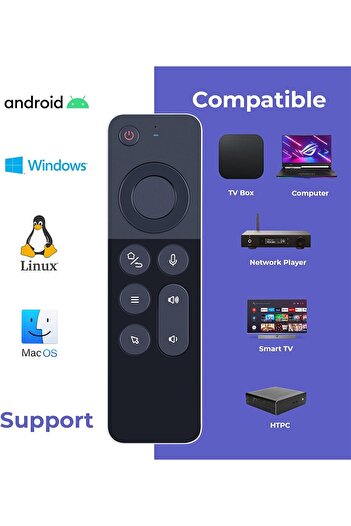 Generic 2.4G Air Mouse Wireless Keyboard Voice Control, IR Learning & 6-Axis Motion Sensing Remote