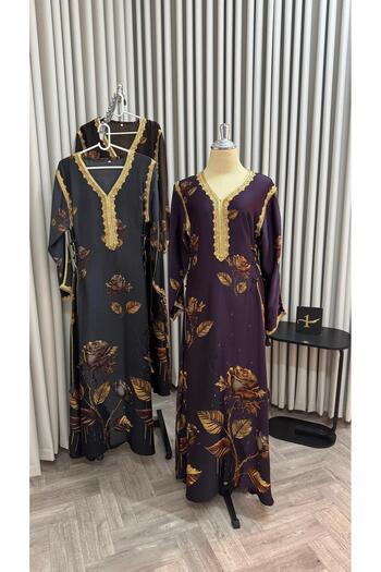 NALA FASHION Three-colored patterned jalabiya