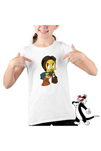 OEM Tweety Aviator Looney Tunes Kids Girls T-Shirt