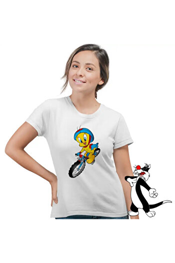 OEM Tricou Femei Tweety Bicicleta
