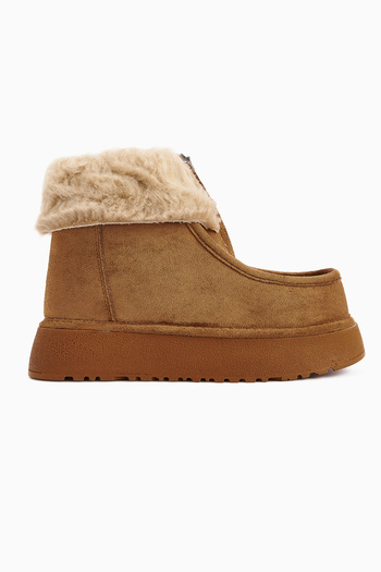 Limoya Erva Taba Suede Fur Women's Boots