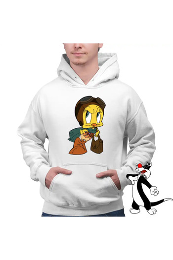OEM Men's Hoodie Tweety Aviator Looney Tunes