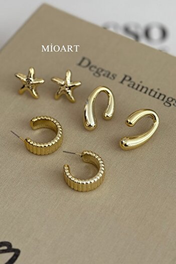 MioArt Women's Set of 6 Earrings