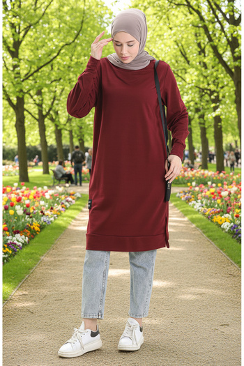 sefamerve Coat of Arms Tunic 0012D-01 Dark Burgundy