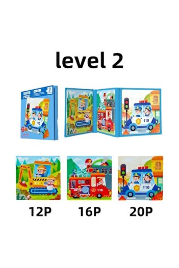 Picodino Puzzle Magnetic 3-in-1, 48 Pieces, Foldable Design, for Kids 5+