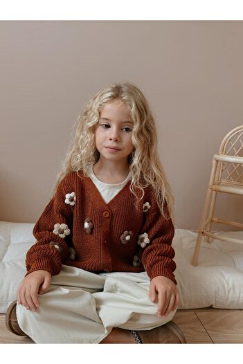TINY BEAR Daisy Detailed Cardigan for Girls