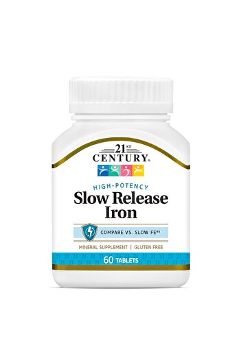 21st Century Slow Release Iron Tablets, 60 Count