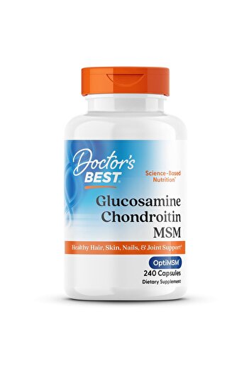 Doctor's Best Glucosamine Chondroitin MSM Capsules, Supports Joint Health, 240 Count
