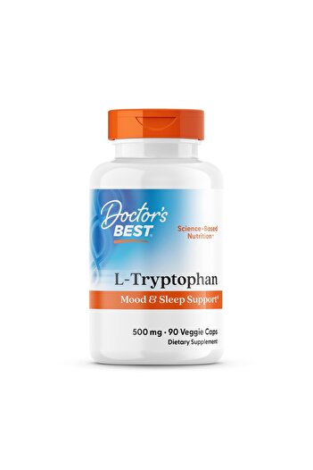 Doctor's Best L-Tryptophan for Sleep & Mood, Non-GMO Vegan, 90 Caps