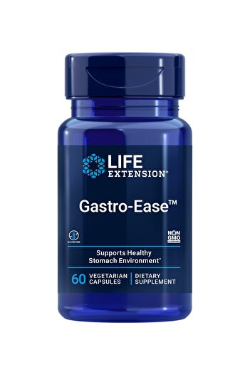 Life Extension Gastro-Ease™ Zinc L-Carnosine with Pylopass™ Probiotics, 60 Capsules
