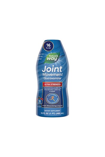 Nature's Way Joint Movement Glucosamine Liquid, Fast Absorbing with Chondroitin, MSM & D3, Berry, 16 Fl Oz