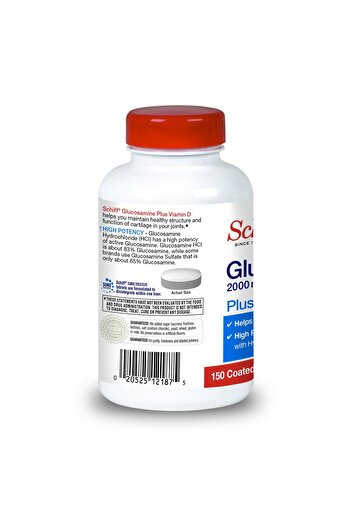 Schiff Glucosamine 2000mg with Vitamin D3 and Hyaluronic Acid, 150 tablets - Joint Supplement