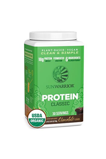 Sunwarrior Organic Brown Rice Protein Chocolate, 750 GR