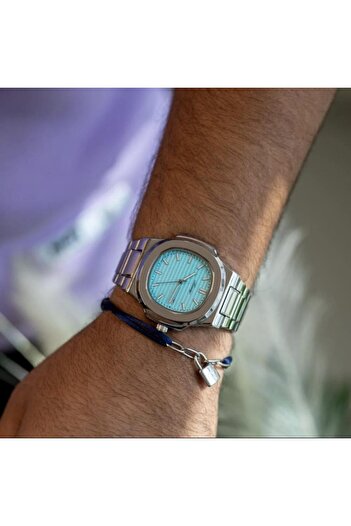 LUXURY Men's Watch with Silver Steel Band