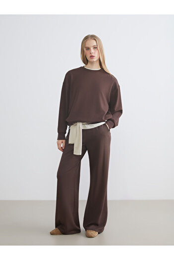 LC Waikiki Brown Elastic Waist Women's Sweatpants