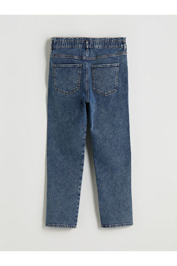 LC Waikiki Indigo Beli Lastikli Slim Mom Women's Jean Pants