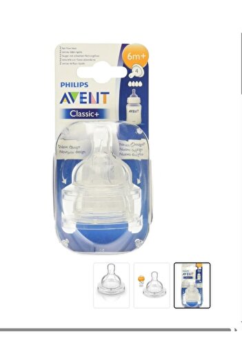 Philips Avent Philips Avent Classic 4-hole teat for babies from 6 months - 2 pieces