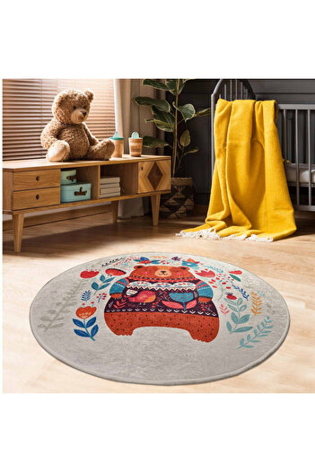 Chilai Home Carpet 876CHL1173, diameter 140 cm, velvet threads, Gray