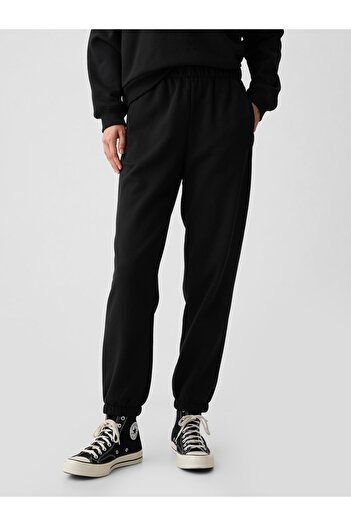GAP Kadın Siyah High Rise Boyfriend Jogger Eşofman Altı