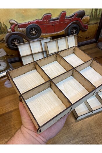 ANTİKA AYAL Wooden 6-Compartment Box 30 Pieces