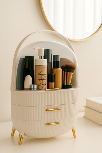 decorev Large Capacity Cosmetic Organizer with 3 Drawers + Gift for Bag Size Organizer