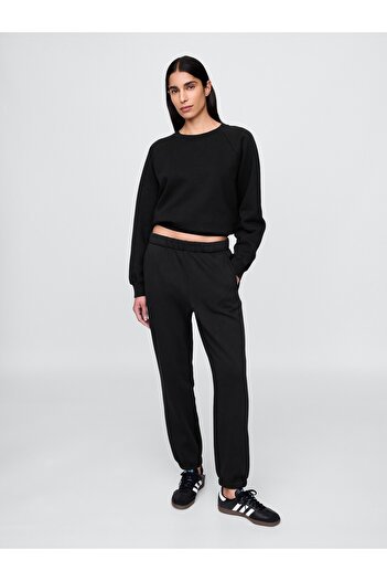 GAP Kadın Siyah High Rise Boyfriend Jogger Eşofman Altı