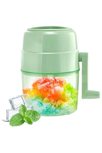 Generic i Manual Ice Shaver Machine, Snow Cone Machine, Shaved Ice Maker Machine for Home, Double Stainless
