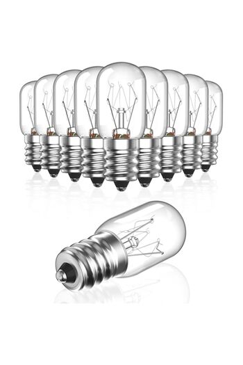 Generic Bonlux 10-Pack Salt Lamp Bulbs Dimmable, 16W E14 SES Small Edison Screw Incandescent Pygmy Lamp Bulb
