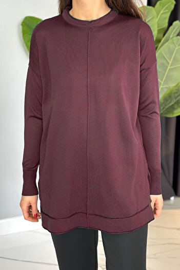 REMSA Baisc Knitwear Tunic 2001 Plum