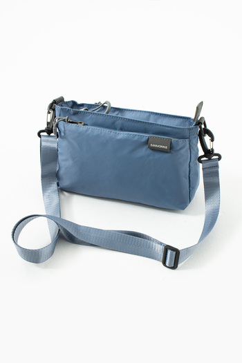 H&D COLLECTİON Women's 3 Compartment Parachute Fabric Adjustable Crossbody Bag